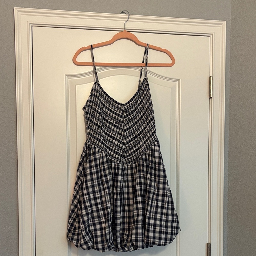American Eagle Outfitters Black and White Checkered Kids Dress